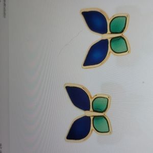 Kids gold butterfly stud earrings